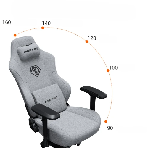 Fotel Anda Seat Phantom 3 Pro Materiałowy Black