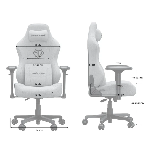Fotel Anda Seat Phantom 3 Pro Materiałowy Black