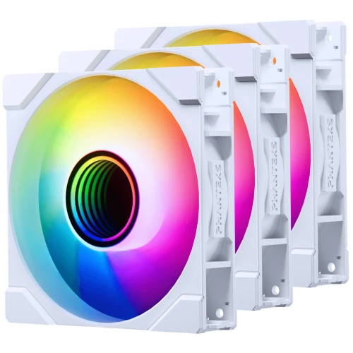 Wentylator Phanteks M25 Gen2 PWM D-RGB Fan 3-pack Reverse Blade 120mm - biały
