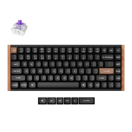 Klawiatura Keychron K2 HE Wireless Magnetic Wood Black