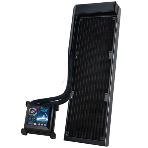 Chłodzenie wodne AiO Lian Li HydroShift LCD 360mm Fanless Black