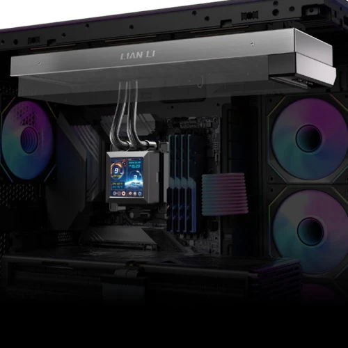 Chłodzenie wodne AiO Lian Li HydroShift LCD 360mm Fanless Black