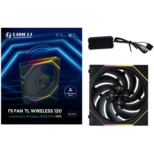 Wentylator Lian Li UNI FAN TL Wireless ARGB PWM Czarny – 120mm