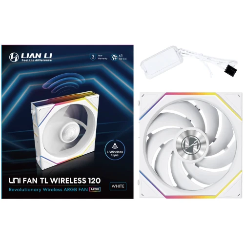 Wentylator Lian Li UNI FAN TL Wireless ARGB PWM Biały – 120mm