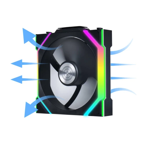 Wentylator Lian Li UNI FAN SL Wireless ARGB PWM Reverse Blade Czarny – 120mm