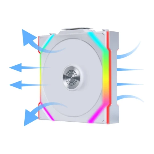 Wentylator Lian Li UNI FAN SL Wireless ARGB PWM Reverse Blade Biały – 120mm 3-pack z kontrolerem