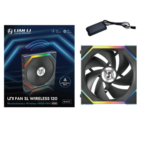 Wentylator Lian Li UNI FAN SL Wireless ARGB PWM Czarny - 120mm