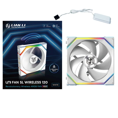 Wentylator Lian Li UNI FAN SL Wireless ARGB PWM Biały - 120mm