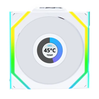 Wentylator Lian Li UNI FAN SL Wireless LCD ARGB PWM Reverse Blade Biały – 120mm