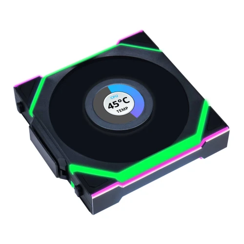 Wentylator Lian Li UNI FAN SL Wireless LCD ARGB PWM Reverse Blade Czarny – 120mm