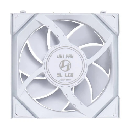 Wentylator Lian Li UNI FAN SL Wireless LCD ARGB PWM Biały – 120mm 3-pack z kontrolerem