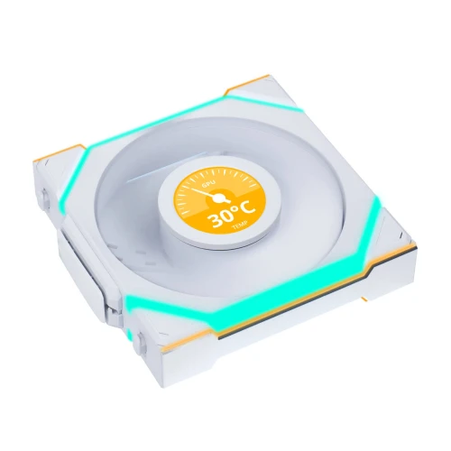 Wentylator Lian Li UNI FAN SL Wireless LCD ARGB PWM Biały – 120mm 3-pack z kontrolerem