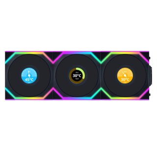 Wentylator Lian Li UNI FAN SL Wireless LCD ARGB PWM Czarny - 120mm  3-pack z kontrolerem