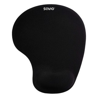 Żelowa podkładka pod mysz i nadgarstek Savio MP-01B Black - 230x190mm