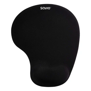 Żelowa podkładka pod mysz i nadgarstek Savio MP-01B Black - 230x190mm