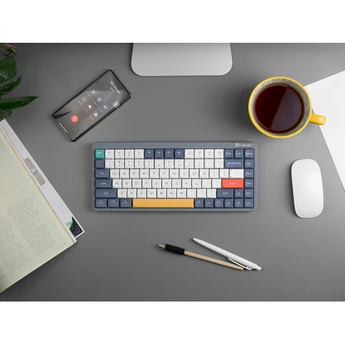 Klawiatura Tracer FINA 84 Grey Wireless Outemu Red