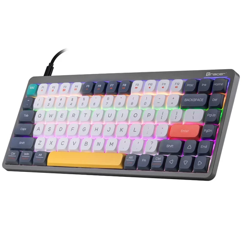 Klawiatura Tracer FINA 84 Grey Wireless Outemu Red