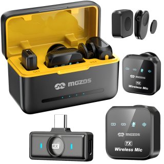 Mikrofon MOZOS MX3 Dual Podwójny Mikroport Bezprzewodowy 2.4GHz do telefonu