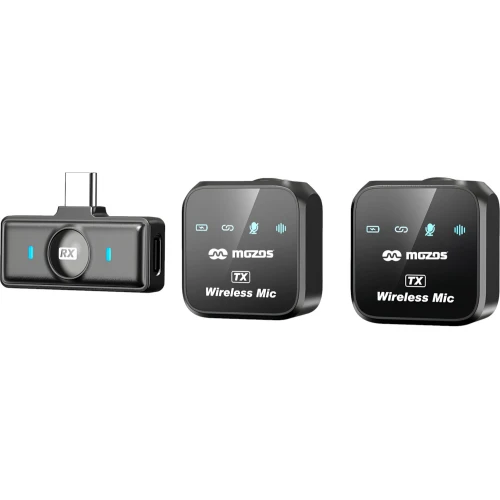 Mikrofon MOZOS MX3 Dual Podwójny Mikroport Bezprzewodowy 2.4GHz do telefonu