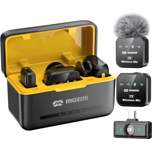 Mikrofon MOZOS MX3 Dual Podwójny Mikroport Bezprzewodowy 2.4GHz do telefonu