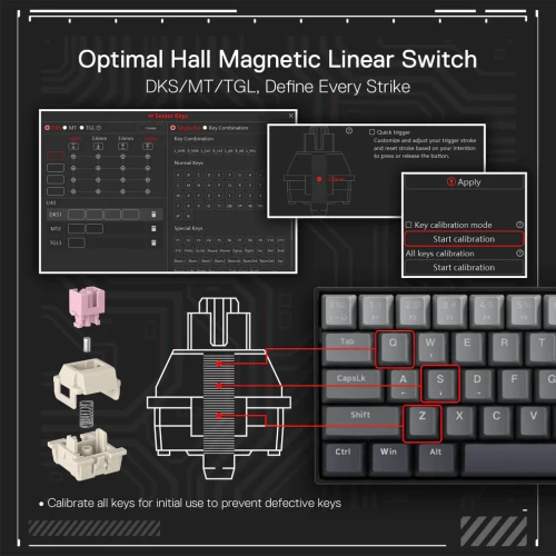Klawiatura Redragon K617GGB-RGB-M FIZZ Magnetic 8000Hz