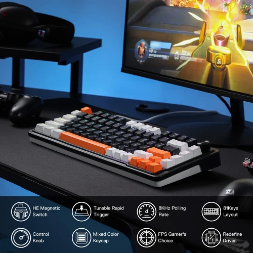 Klawiatura Redragon K714WBO-RGB LANDSHAKER Wireless