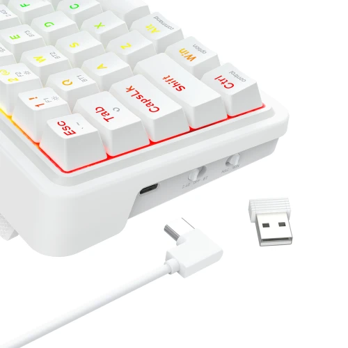 Klawiatura Redragon K730W-RGB-PRO Draconic V2 Wireless White