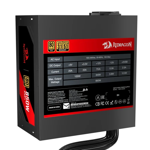 Zasilacz Redragon GC-PS007-SE 850W 80 Plus Gold ATX 3.1