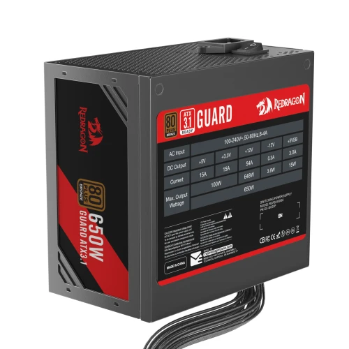 Zasilacz Redragon Guard GC-GU02P 650W 80 Plus Bronze ATX3.1