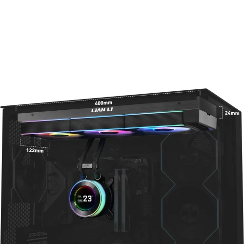 Chłodzenie wodne AiO Lian Li HYDROSHIFT II LCD-C 360CL ARGB Black