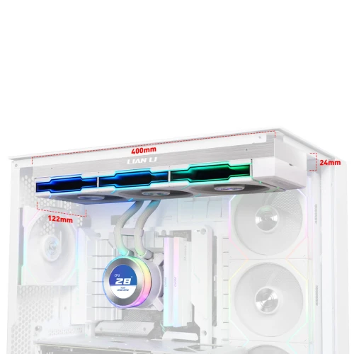 Chłodzenie wodne AiO Lian Li HYDROSHIFT II LCD-C 360TL ARGB White