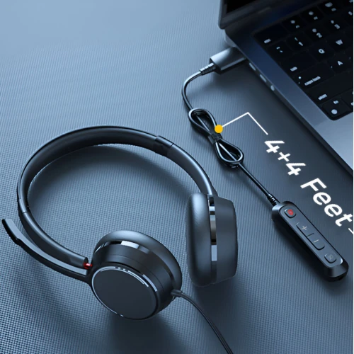 Słuchawki MOZOS KL201 z mikrofonem USB