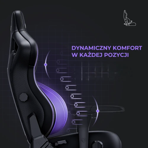 Fotel Anda Seat Kaiser 4 L Dark Grey Materiałowy