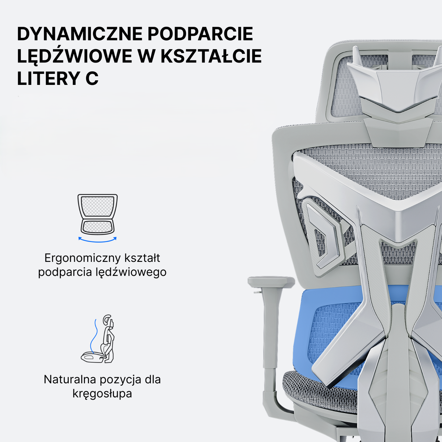 Dynamiczne podparcie lędźwiowe Anda Seat X-Air Mega XL