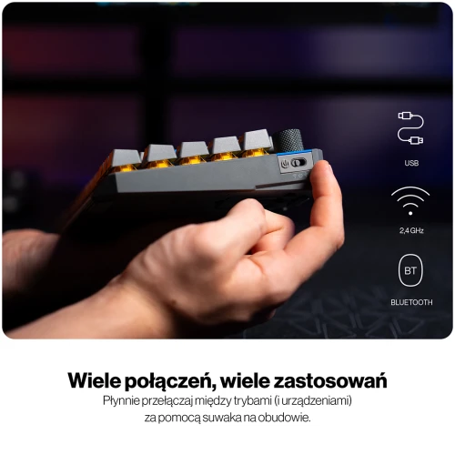 Klawiatura Endorfy Thock V2 75% Wireless RGB Gateron Yellow