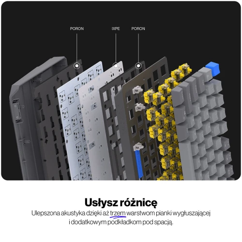 Klawiatura Endorfy Thock V2 75% Wireless RGB Gateron Yellow