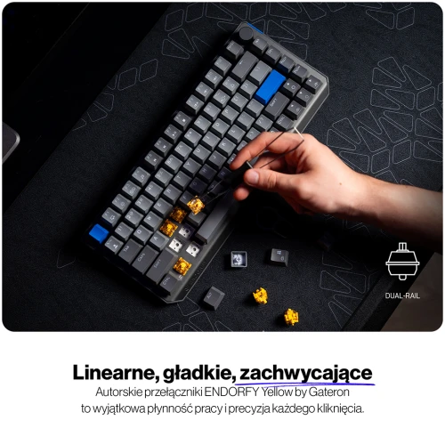 Klawiatura Endorfy Thock V2 75% Wireless RGB Gateron Yellow