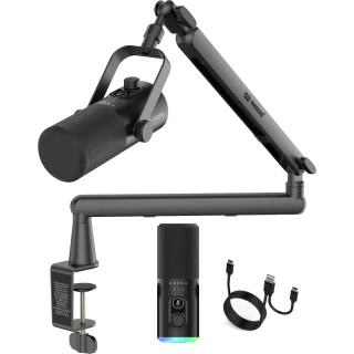 Mikrofon dynamiczny Mozos TAM8 V2 USB XLR RGB statyw