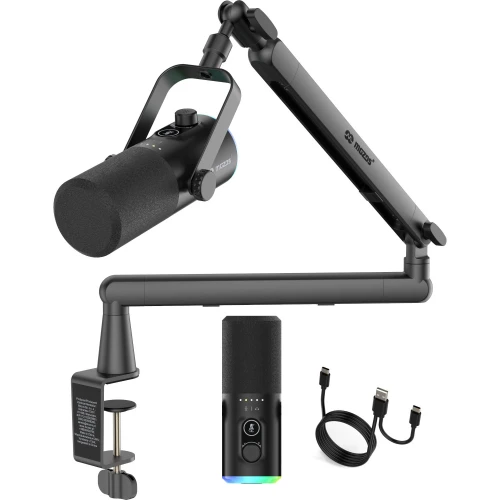 Mikrofon dynamiczny Mozos TAM8 V2 USB XLR RGB statyw