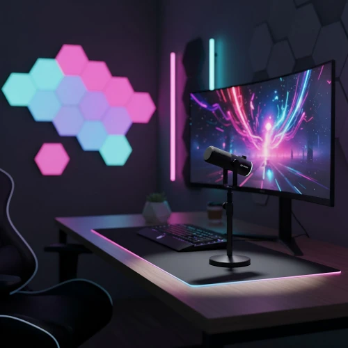 Mikrofon dynamiczny Mozos GM-ONE USB XLR RGB