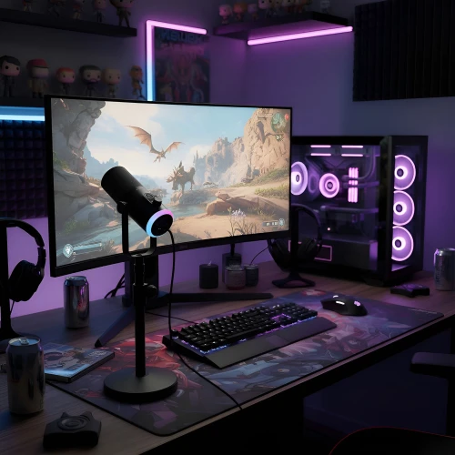 Mikrofon dynamiczny Mozos GM-ONE USB XLR RGB