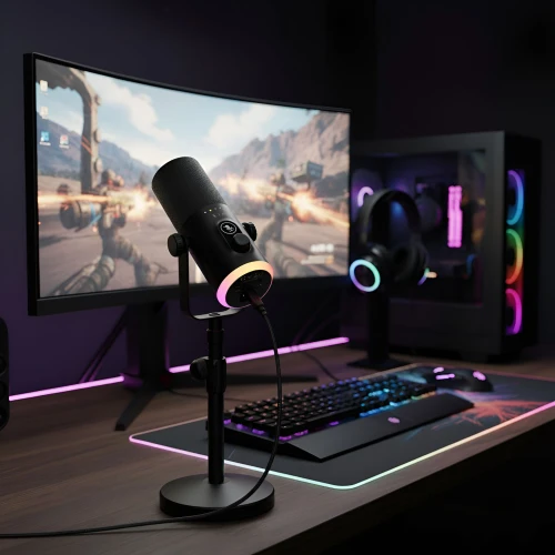 Mikrofon dynamiczny Mozos GM-ONE USB XLR RGB