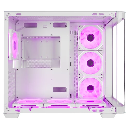 Obudowa Rampage Loopy RGB Infinity HUB Tempered Glass White