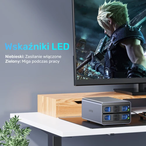 Kieszeń na dyski Unitek S1308A01-EU SATA 2,5''/3,5'' SATA HDD/SSD 40TB