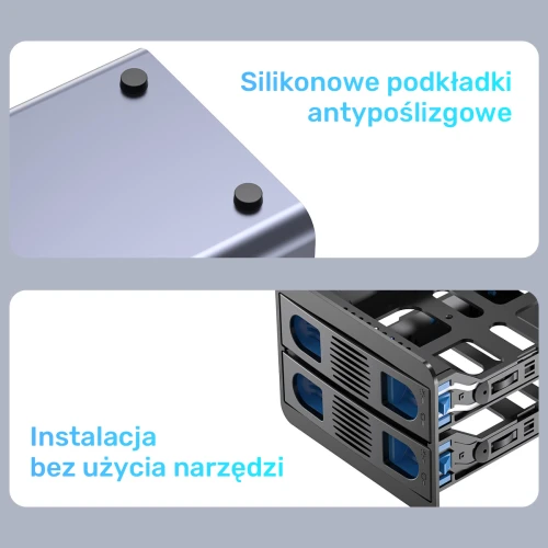 Kieszeń na dyski Unitek S1308A01-EU SATA 2,5''/3,5'' SATA HDD/SSD 40TB