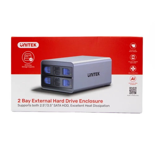 Obudowa RAID do dysku Unitek S1308C01-EU SATA 2.5''/3.5'' USB-C 10Gb/s