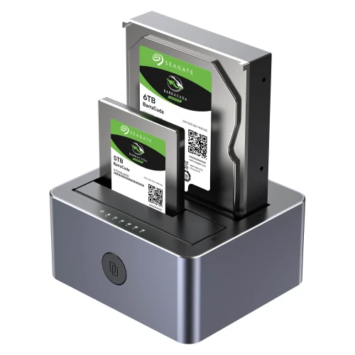 Stacja dokująca Unitek Y-3026GY01-EU HDD USB3.0 2x SATA 2,5''/3,5'' USB-C 5Gbps
