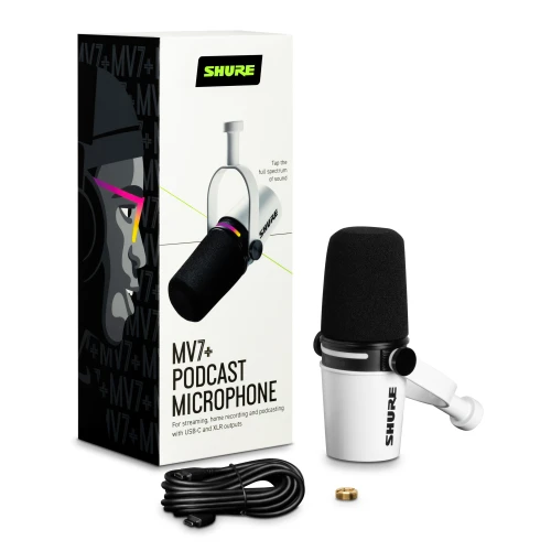 Mikrofon dynamiczny Shure MV7+W XLR/USB-C