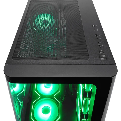 Obudowa Rampage Loopy RGB Infinity HUB Tempered Glass Black