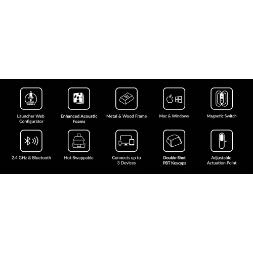 Klawiatura Keychron K10 HE Wireless Magnetic Aluminum Nebula Switch-Black